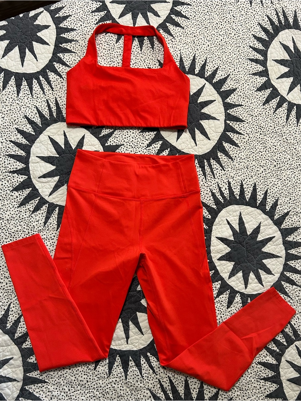 girlfriend collective Bright Red Active Leggings